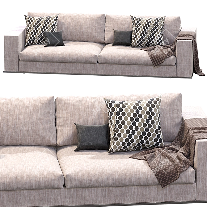 Modern Elegance: Hamilton Sofa by Minotti 3D model image 5