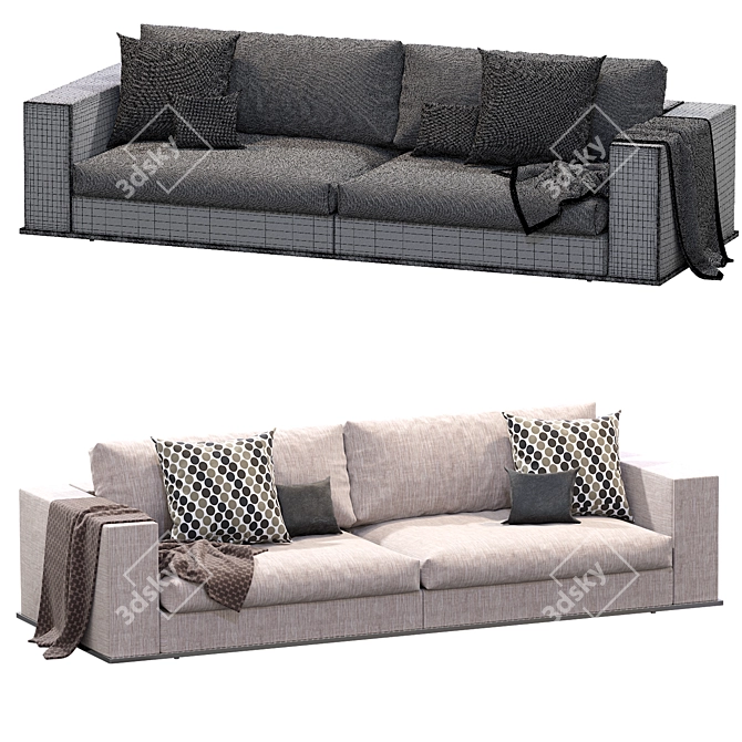 Modern Elegance: Hamilton Sofa by Minotti 3D model image 3