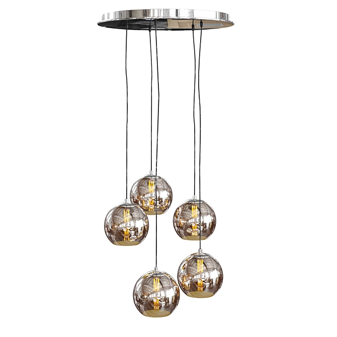 Contardi Kubric 5-Light Cluster Pendant 3D model image 1