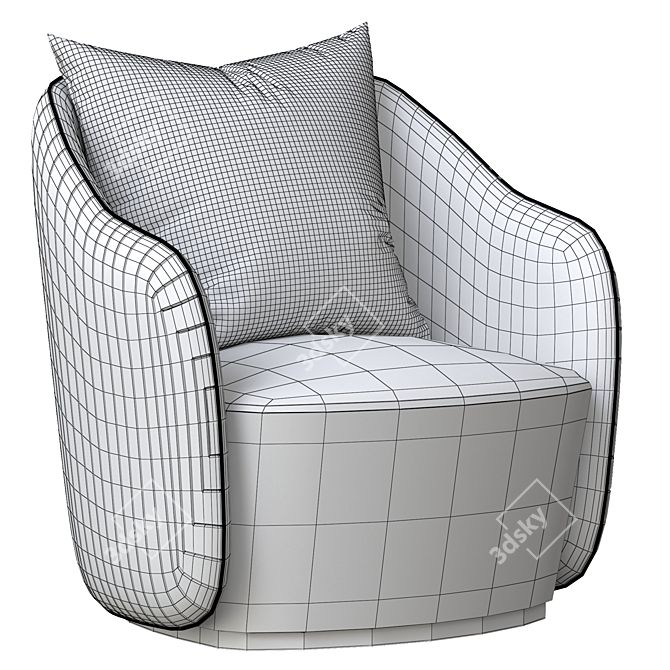 Audrey M Modern Armchair 3D model image 1