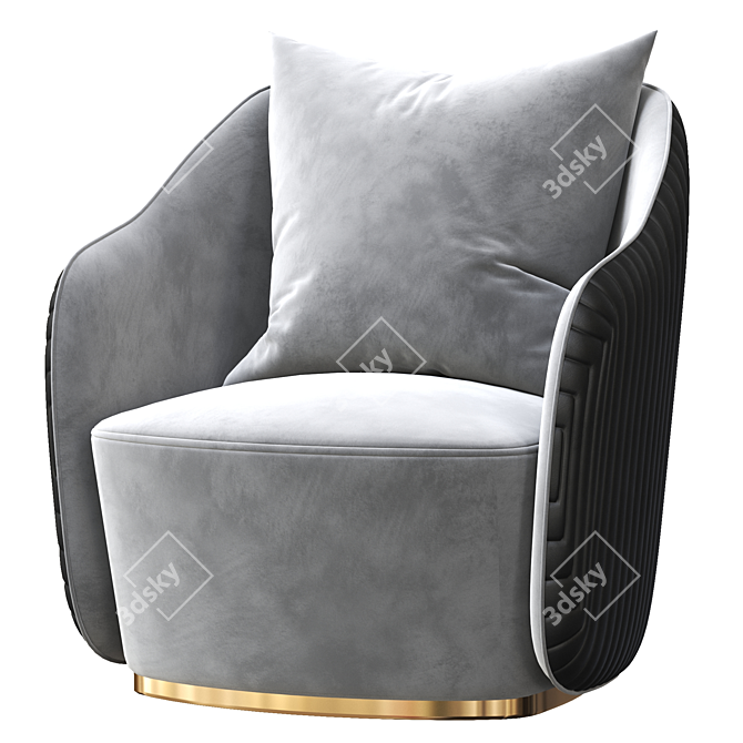 Audrey M Modern Armchair 3D model image 3