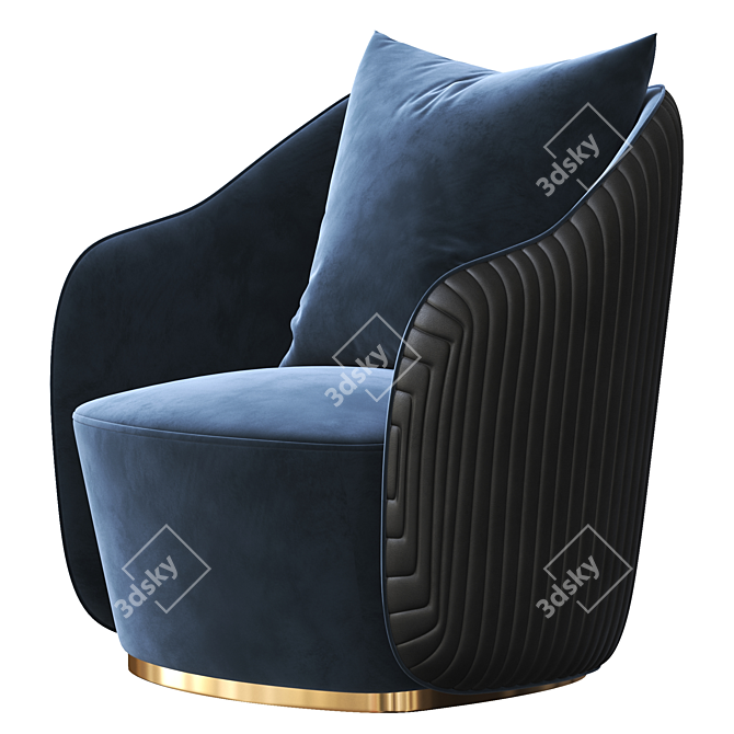 Audrey M Modern Armchair 3D model image 5