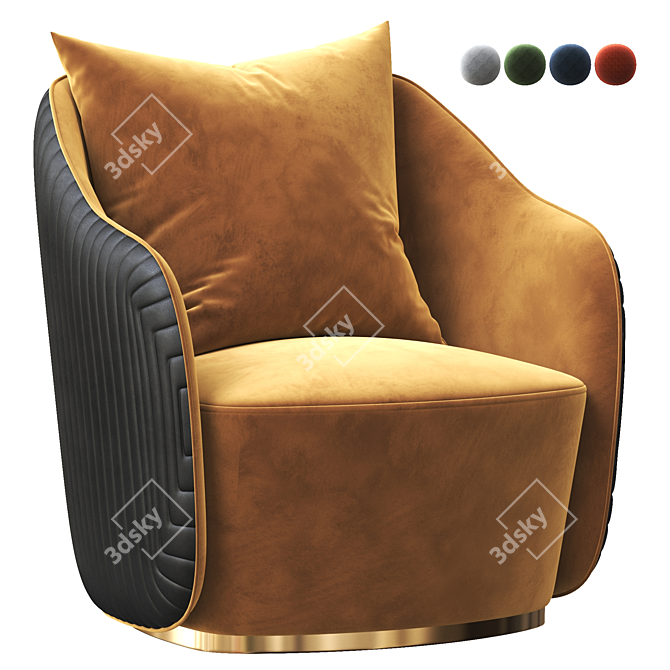 Audrey M Modern Armchair 3D model image 7