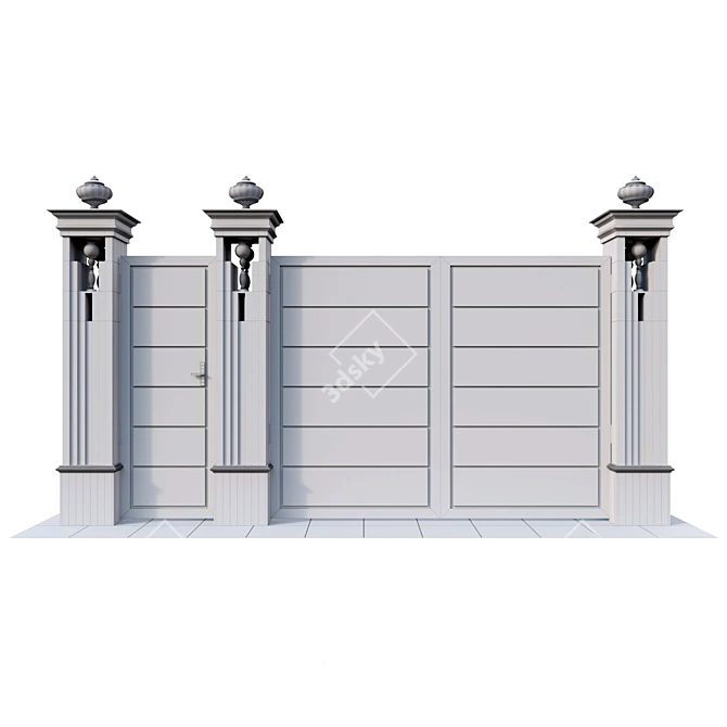 Classic Style Gates 3D model image 3