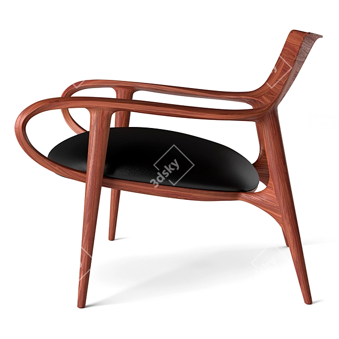 Timeless Elegance: Jader Almeida Celine Lounge Chair 3D model image 3