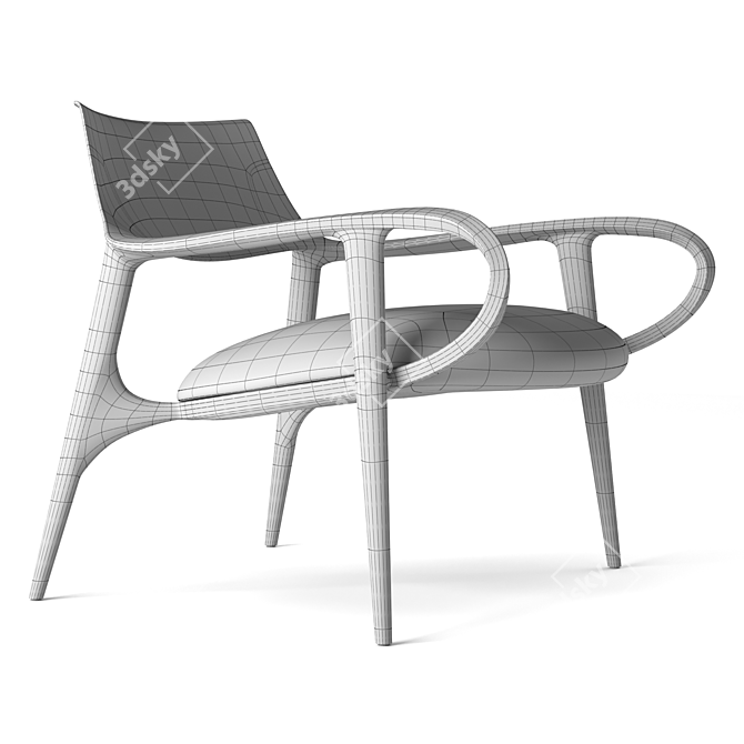 Timeless Elegance: Jader Almeida Celine Lounge Chair 3D model image 5