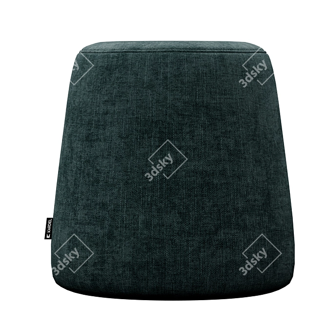 Elegant Juhl Velvet Ottoman 3D model image 4