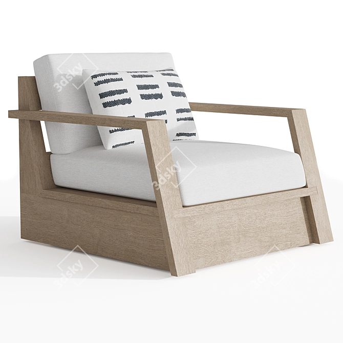 Restoration Hardware TROPEA Swivel Lounge Chair 3D model image 1