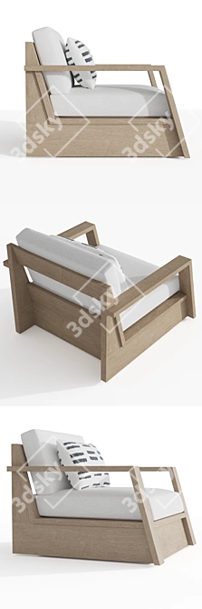 Restoration Hardware TROPEA Swivel Lounge Chair 3D model image 3