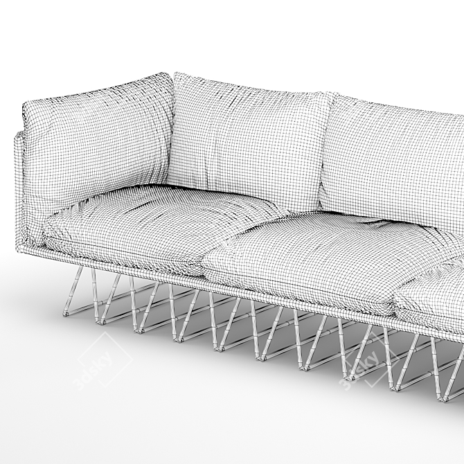 Grazia & Co Millipede Sofa: Australian Crafted Steel Frame 3D model image 5