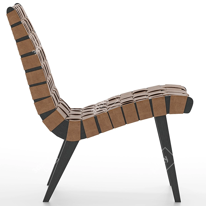 Modern Knoll Risom Lounge Chair 3D model image 7