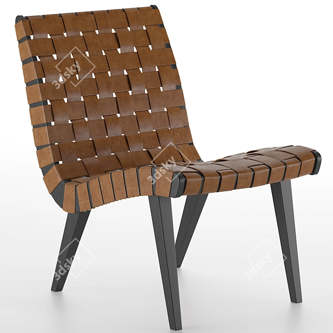 Modern Knoll Risom Lounge Chair 3D model image 9
