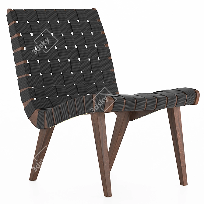 Modern Knoll Risom Lounge Chair 3D model image 17