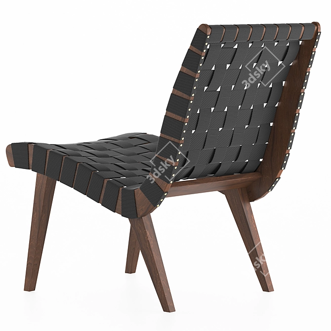 Modern Knoll Risom Lounge Chair 3D model image 18