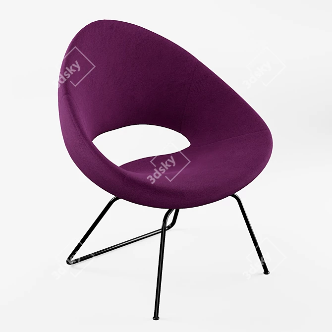 Modern Shark Lounge Chair: Comfortable and Stylish 3D model image 4