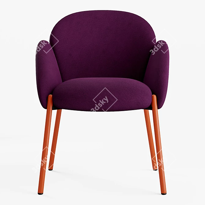 Blossoming Elegance: Andrea Dining Chair 3D model image 2