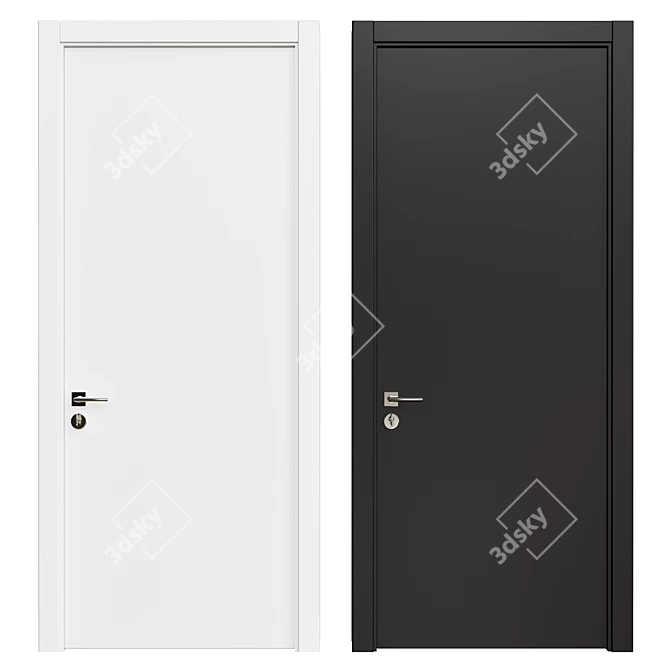 Modern Interior Door 3D model image 1