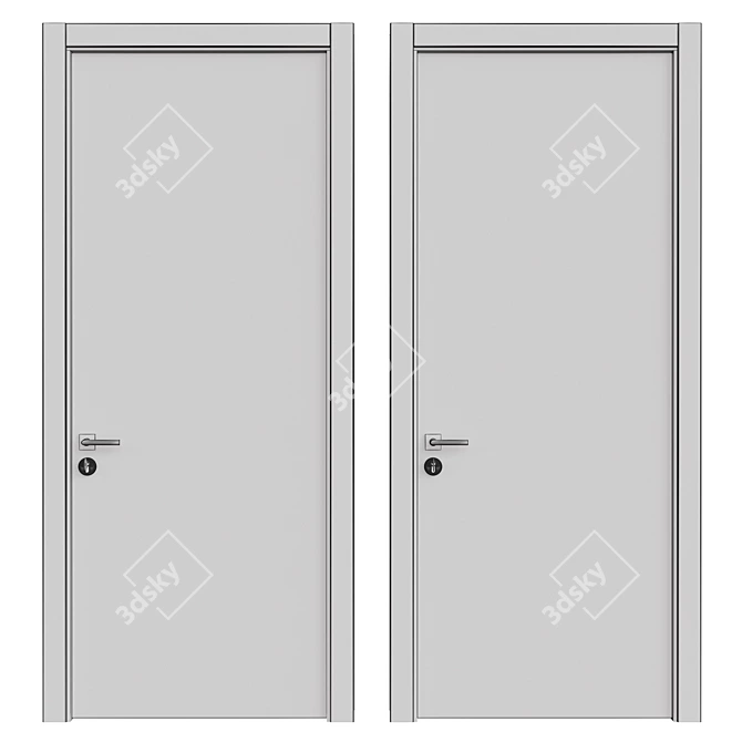 Modern Interior Door 3D model image 2