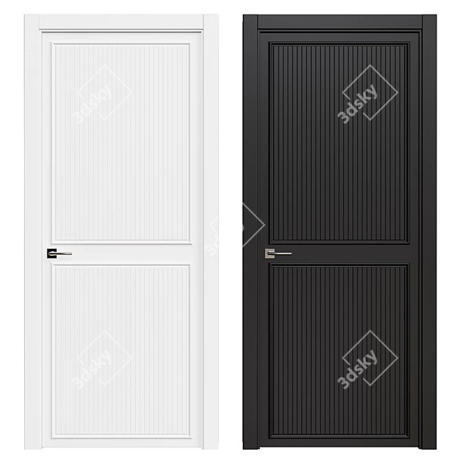 Elegant Interior Door 3D model image 1