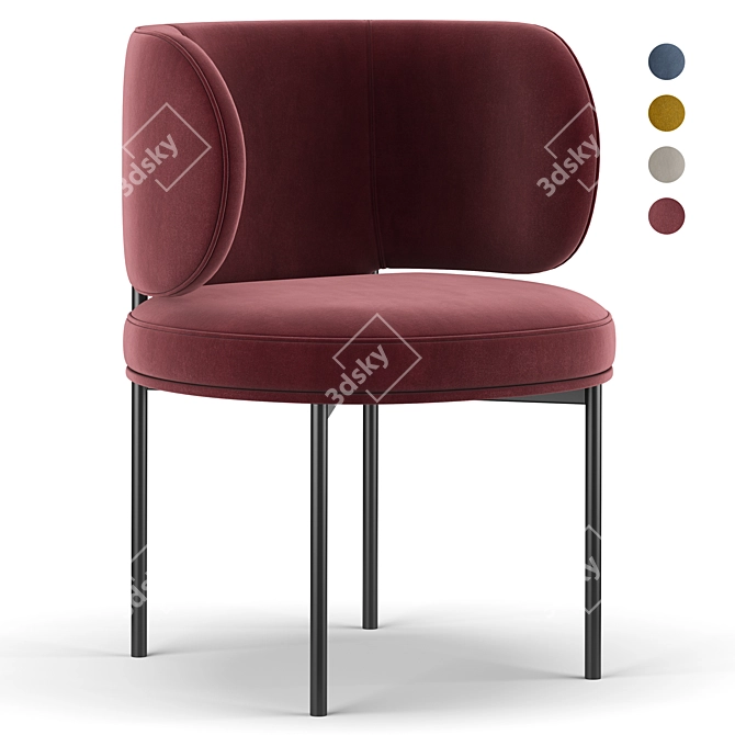 Sleek Akiko Chair: Modern Design 3D model image 1