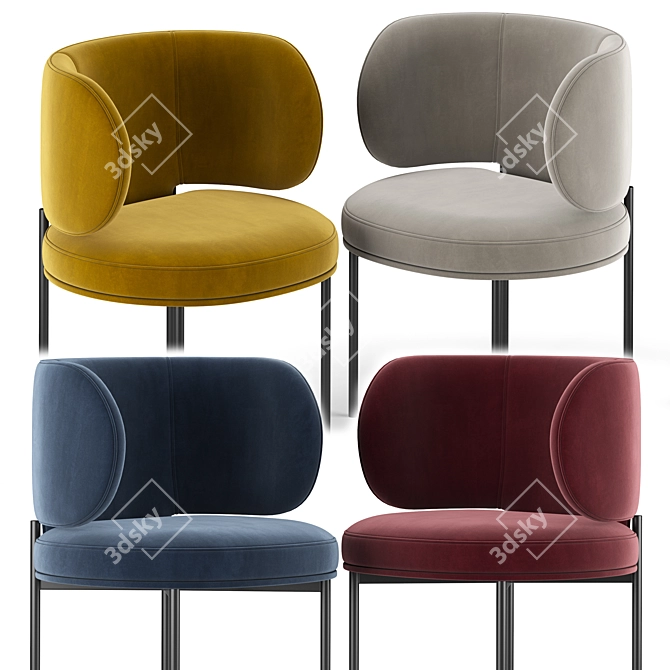 Sleek Akiko Chair: Modern Design 3D model image 2