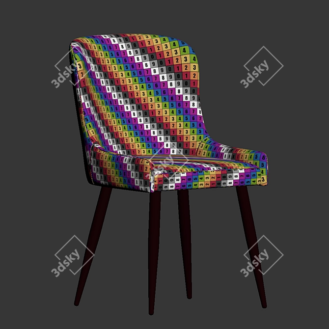 Elegant K333 Dining Chair 3D model image 4