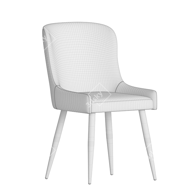 Elegant K333 Dining Chair 3D model image 5