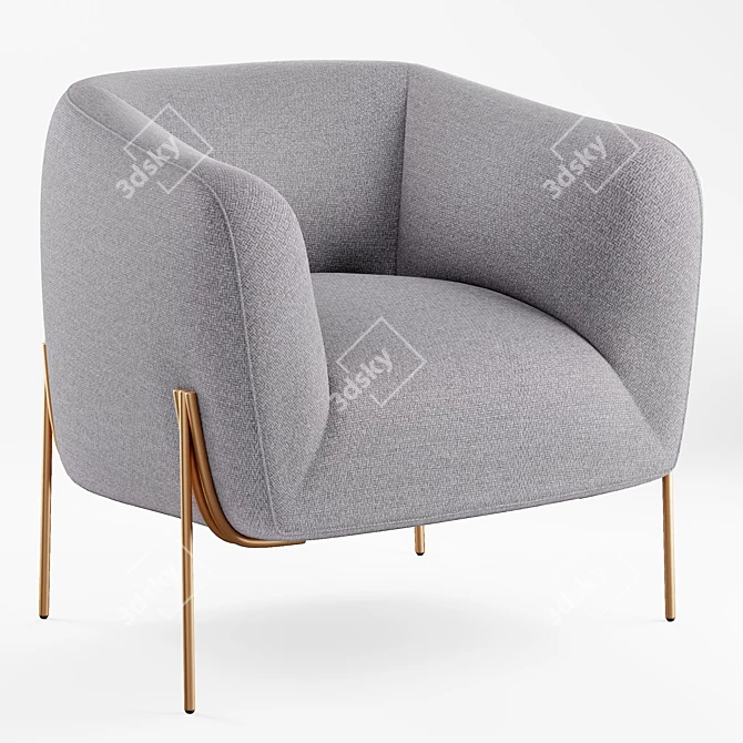 Elegant Micaela Chair: Luxurious Bliss 3D model image 1