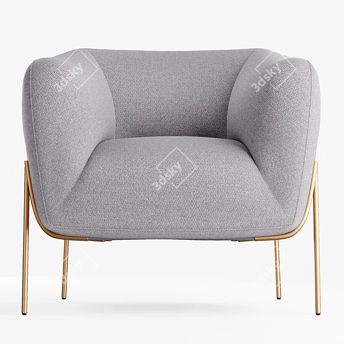 Elegant Micaela Chair: Luxurious Bliss 3D model image 2