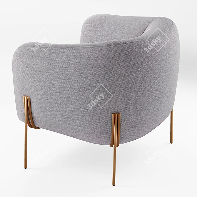 Elegant Micaela Chair: Luxurious Bliss 3D model image 5