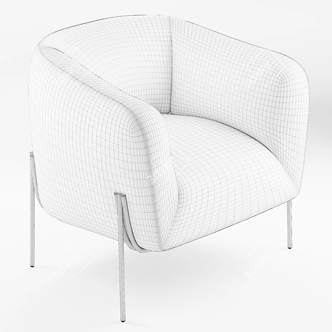 Elegant Micaela Chair: Luxurious Bliss 3D model image 6