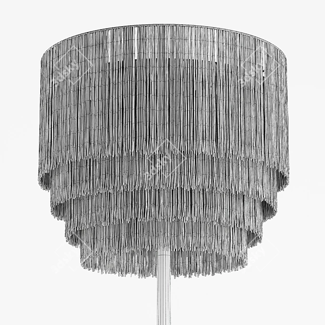 Phoebe Fringe Tiered Floor Lamp 3D model image 5