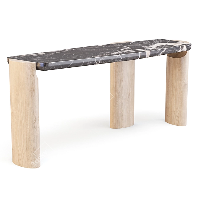 Lob Low Console: Nature-Inspired Elegance 3D model image 1