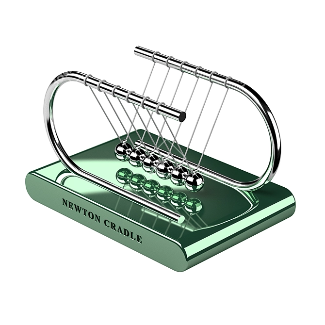 V-Ray Compatible Newton Cradle 3D model image 1