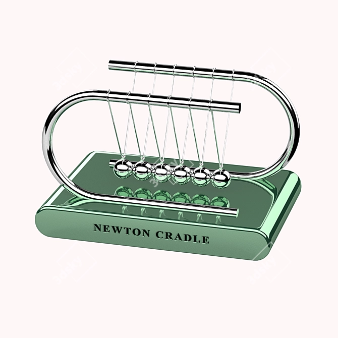 V-Ray Compatible Newton Cradle 3D model image 3