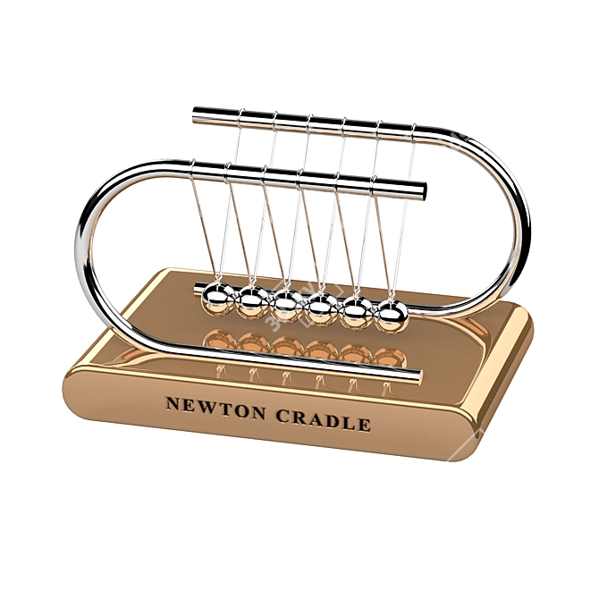 V-Ray Compatible Newton Cradle 3D model image 4