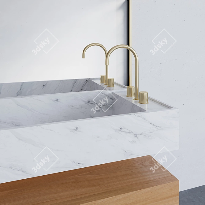 Sleek Bathroom Ensemble 3D model image 5