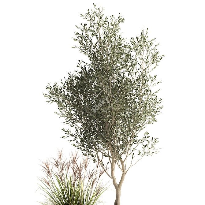 Exquisite Greenery Collection: Metal Potted Plant Ensemble 3D model image 4