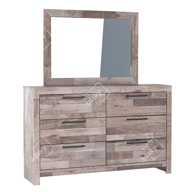 Effie Dresser and Mirror: Elegant and Functional 3D model image 1