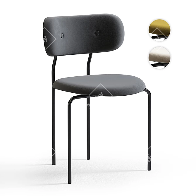 GUBI Coco Dining Chair: Sleek & Stylish 3D model image 5