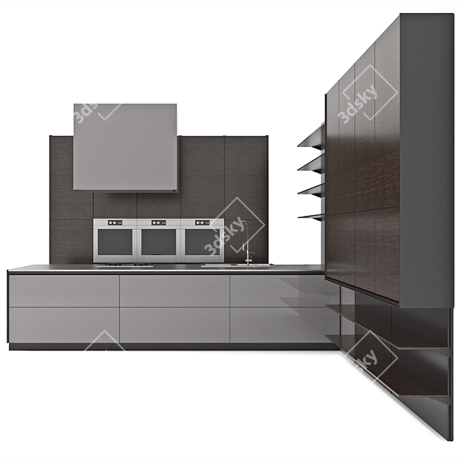 Versatile Kitchen Collection 3D model image 2