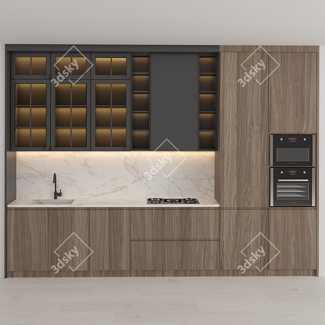 Modern Kitchen 2015: V-Ray, Corona | 3Ds Max, FBX 3D model image 1