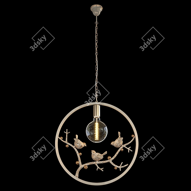 Elegant Terra OM Chandelier 3D model image 3