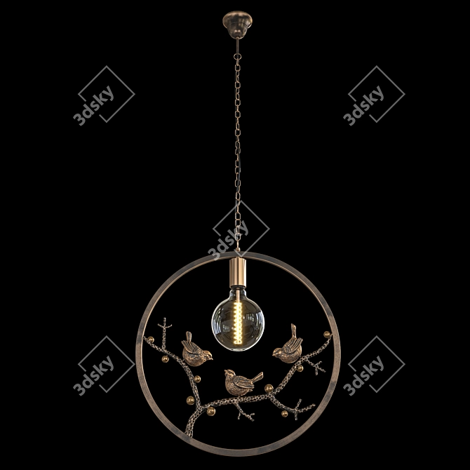 Elegant Terra OM Chandelier 3D model image 4