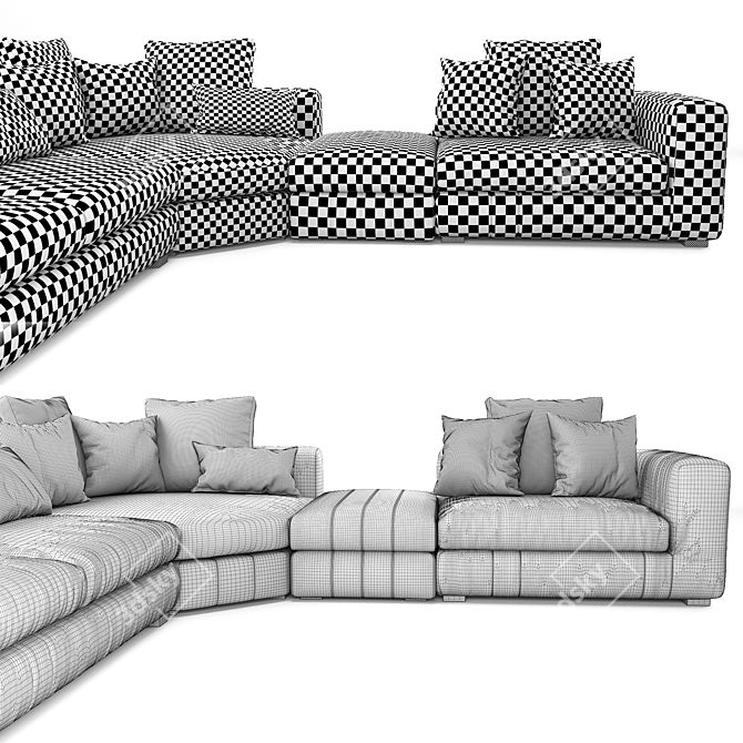 Lapo Modular Sofa: Stylish and Versatile 3D model image 4