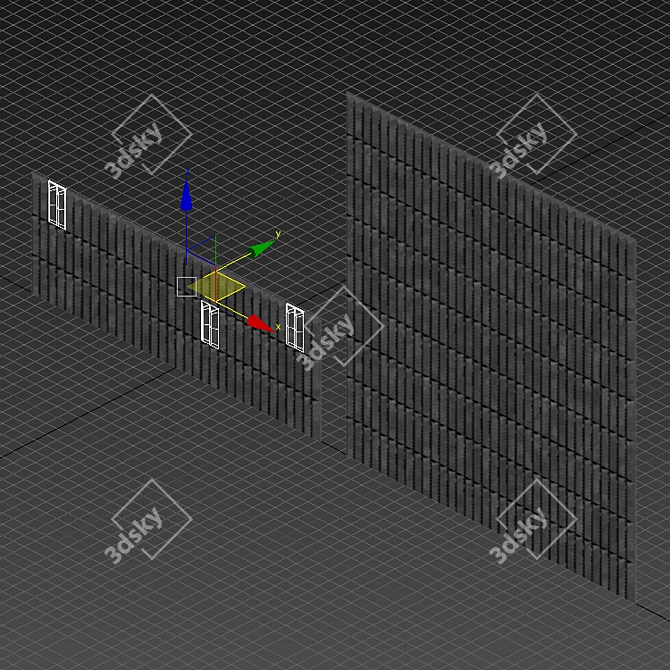 Prismatic Concrete Wall Tile 3D model image 6