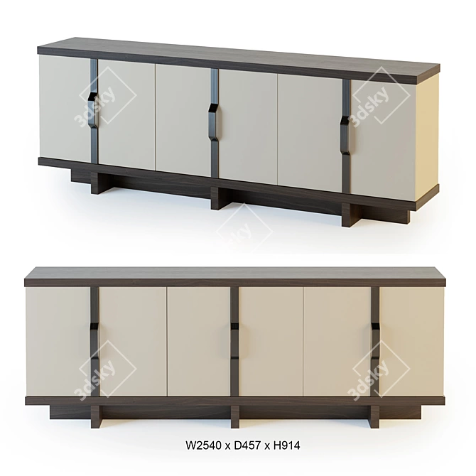 Elegant Abington Credenza: Timeless Beauty 3D model image 1