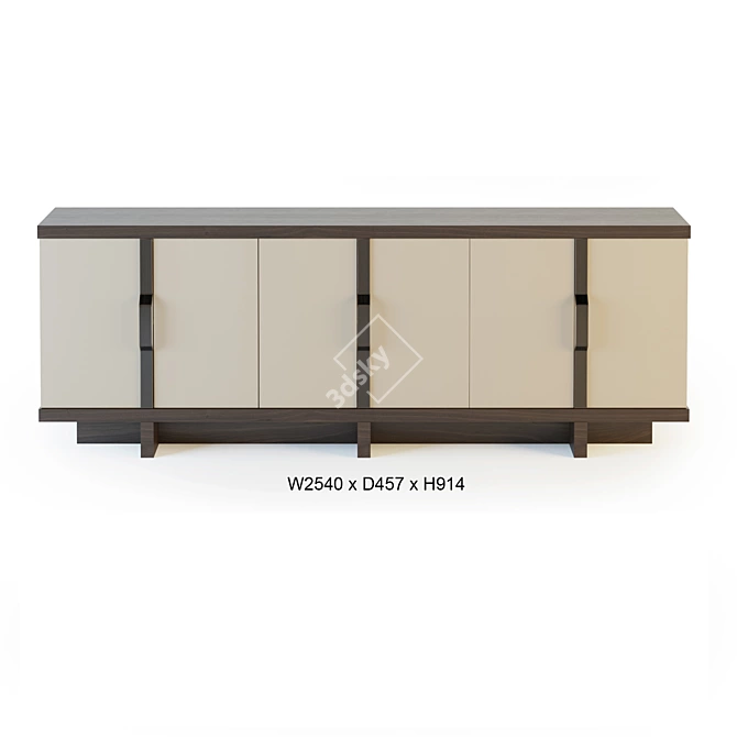 Elegant Abington Credenza: Timeless Beauty 3D model image 3