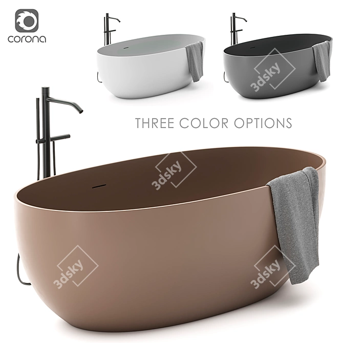 Shui Comfort Bath: Elegant Luxury for Your Bathroom 3D model image 1