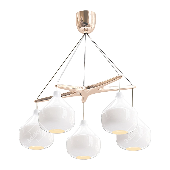 Elegant UNO Ceiling Lamp 3D model image 1